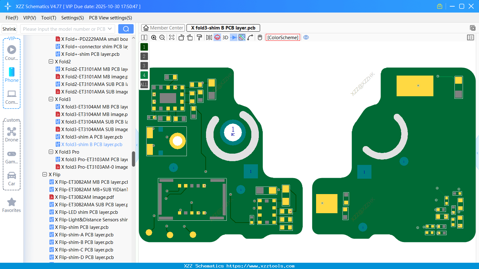 VIVO X Fold3-shim B PCB Layer